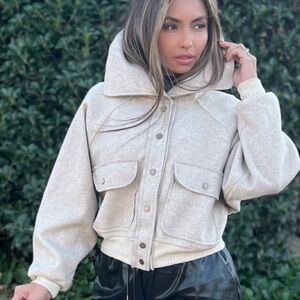 Women's Beige Utility Jacket